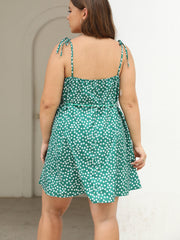  Ditsy Floral Print V-Neck Cami Dress