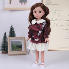 34cm Princess Doll with Outfits & Accessories Soft Vinyl Realistic