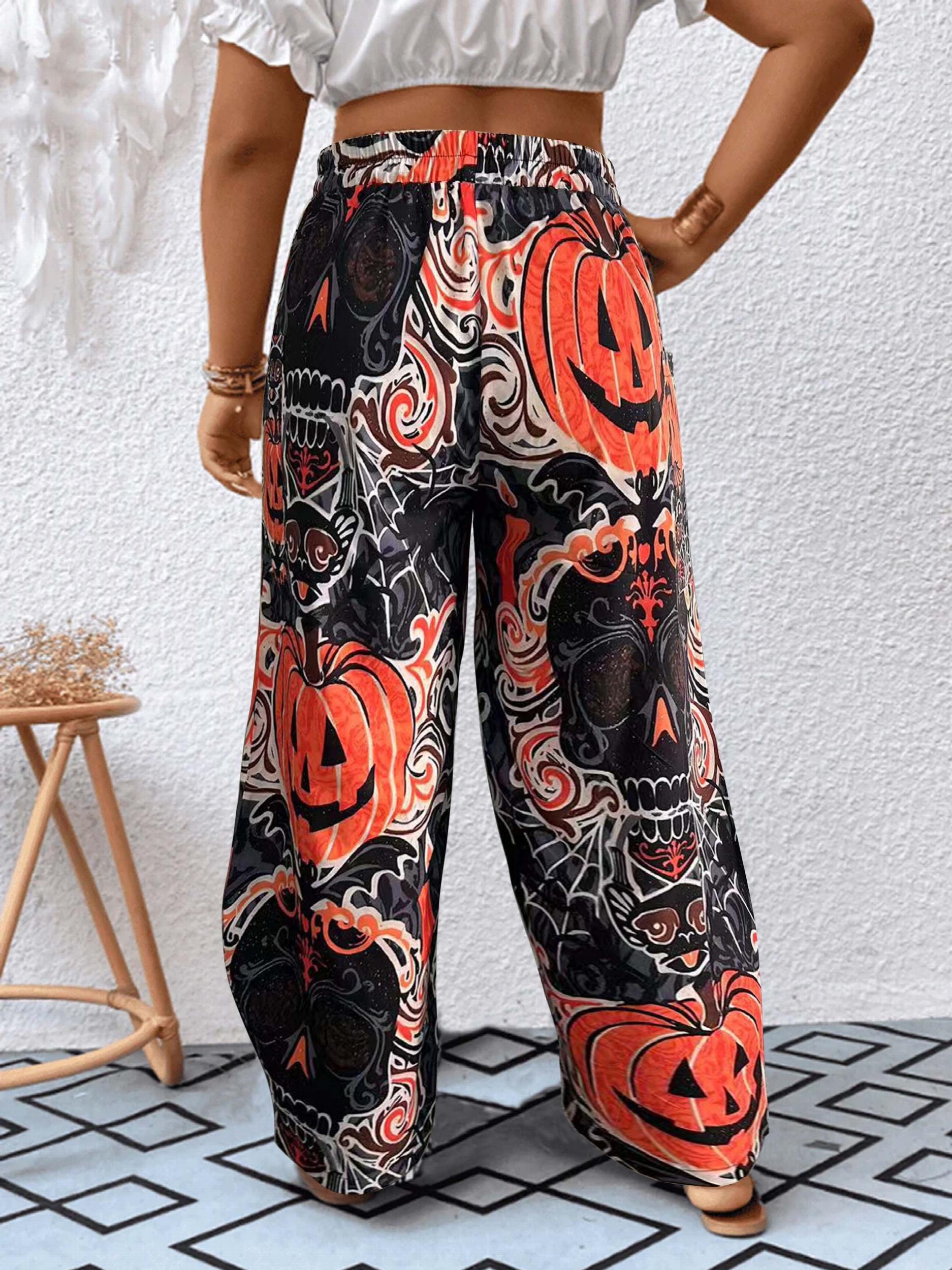 Women's Plus Painting Print High Rise Harem Trousers