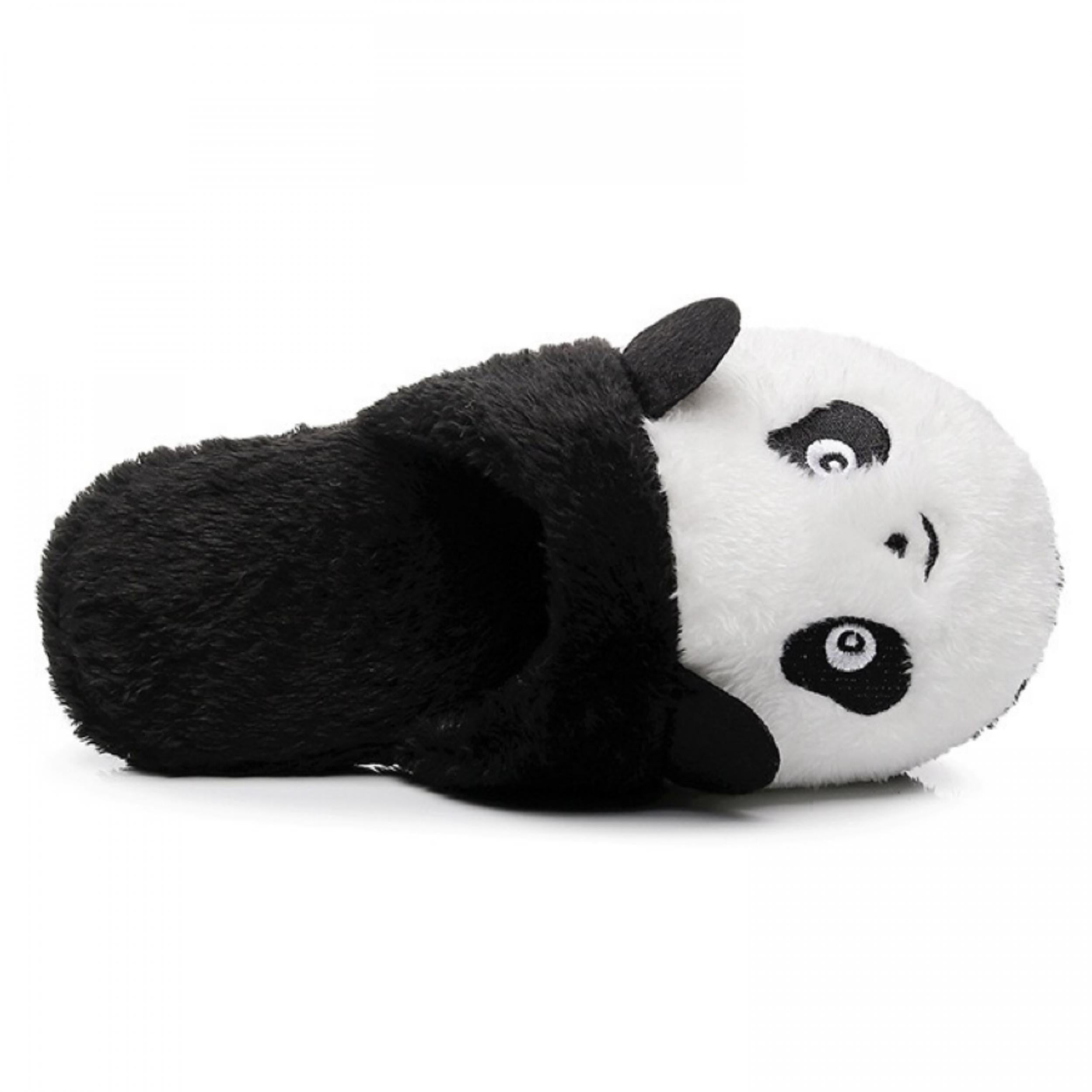 Women's Panda Pattern Slippers Plush Lined Slip On Shoes