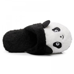 Women's Panda Pattern Slippers Plush Lined Slip On Shoes