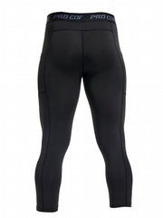 Men's Solid Pocket Leggings Active Quick Drying Sports Compression Pants
