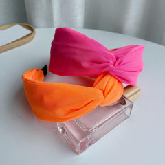 Colorful Fluorescent Cross Headband Hair Band for Women Girls