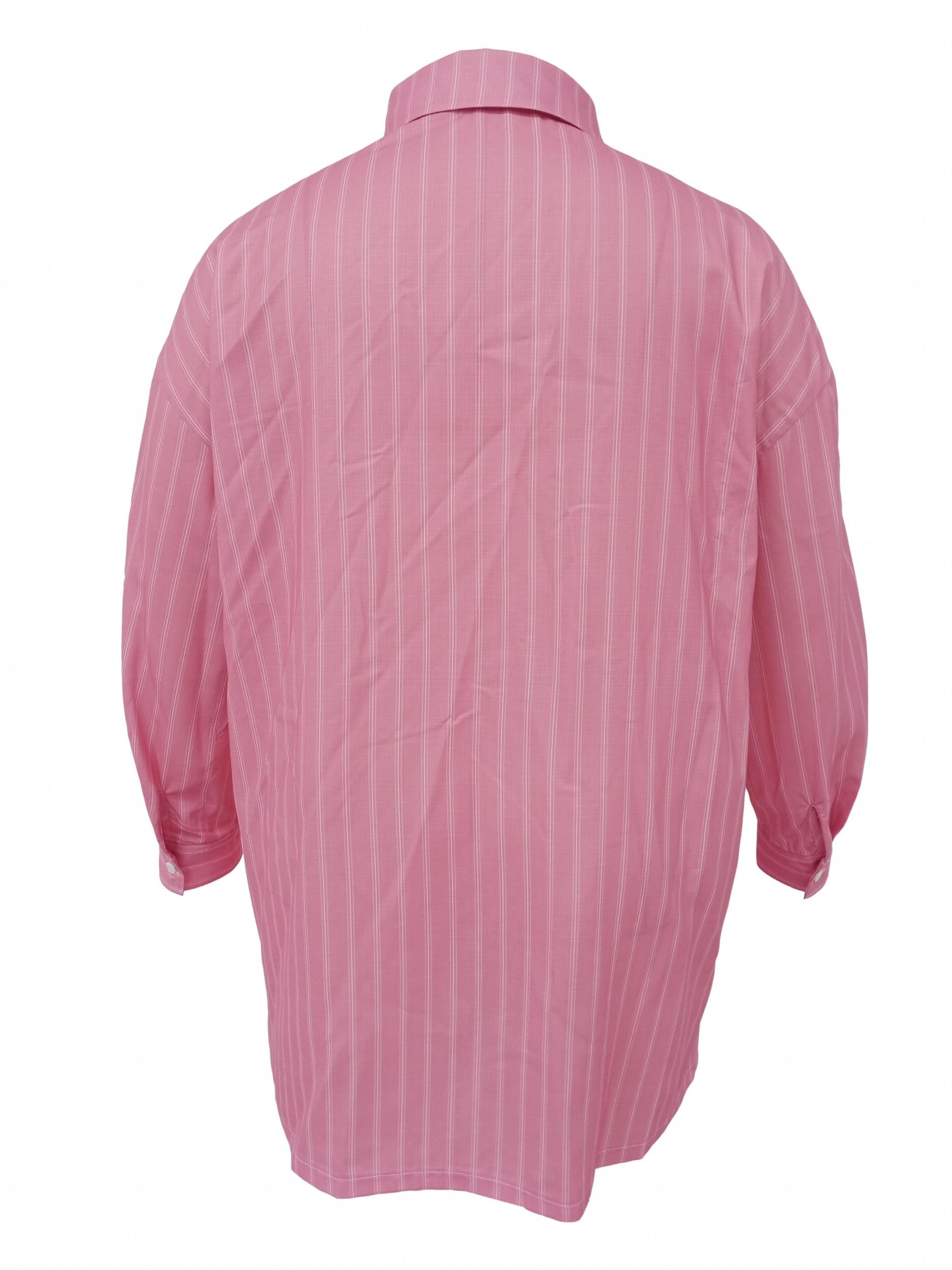  Striped Button Up Long Sleeve Blouse