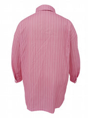  Striped Button Up Long Sleeve Blouse