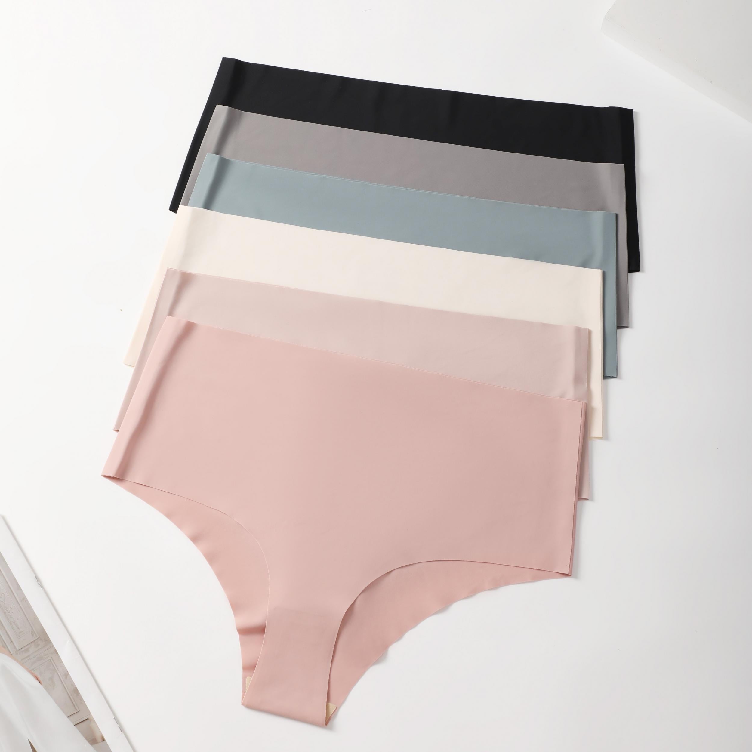 6 Pack Plus Size Panties Set Women's Seamless Briefs