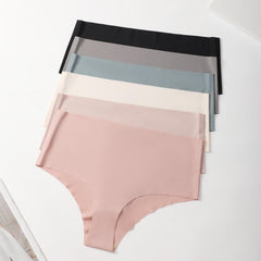 6 Pack Plus Size Panties Set Women's Seamless Briefs