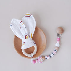 Soothing Towel Doll & Rabbit Ear Sleeping Companion Gift Set for Babies