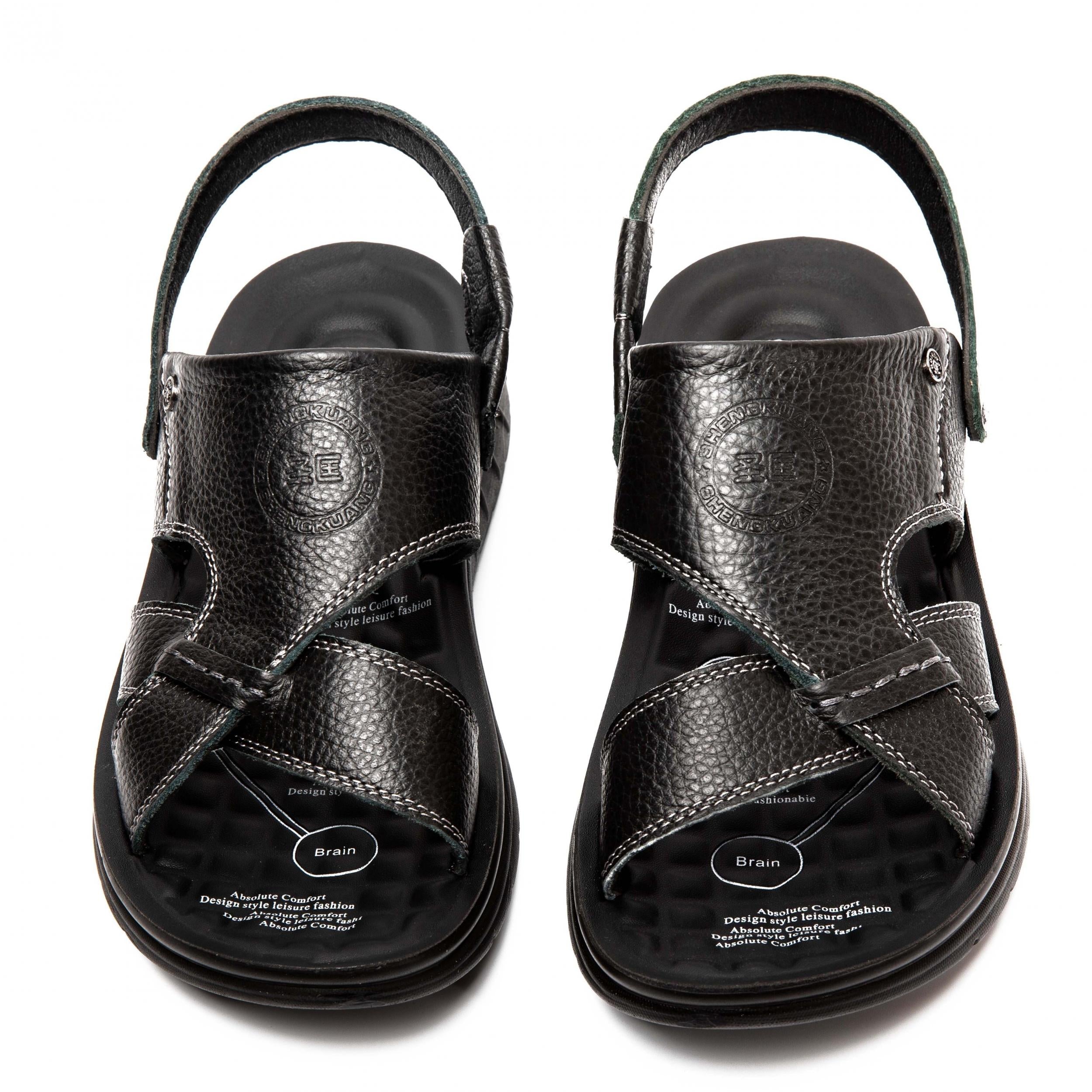 Men's Open Toe Hook Loop Sandals Non Slip Beach Shoes Summer