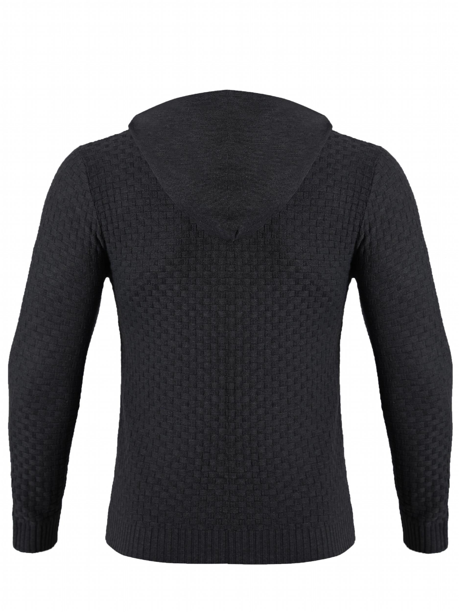 Hooded Knitted Sweater Men's Casual Pullover For Fall Winter