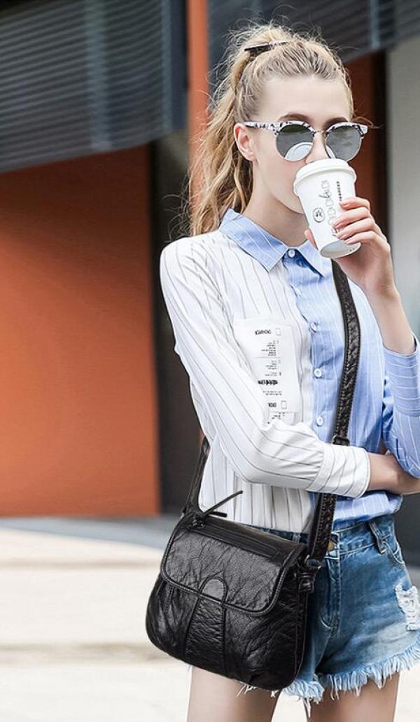 Women's Soft PU Leather Crossbody Bag
