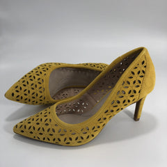 Women's Hollow Out High Heels Retro Pointed Toe Slip On Stiletto Heels