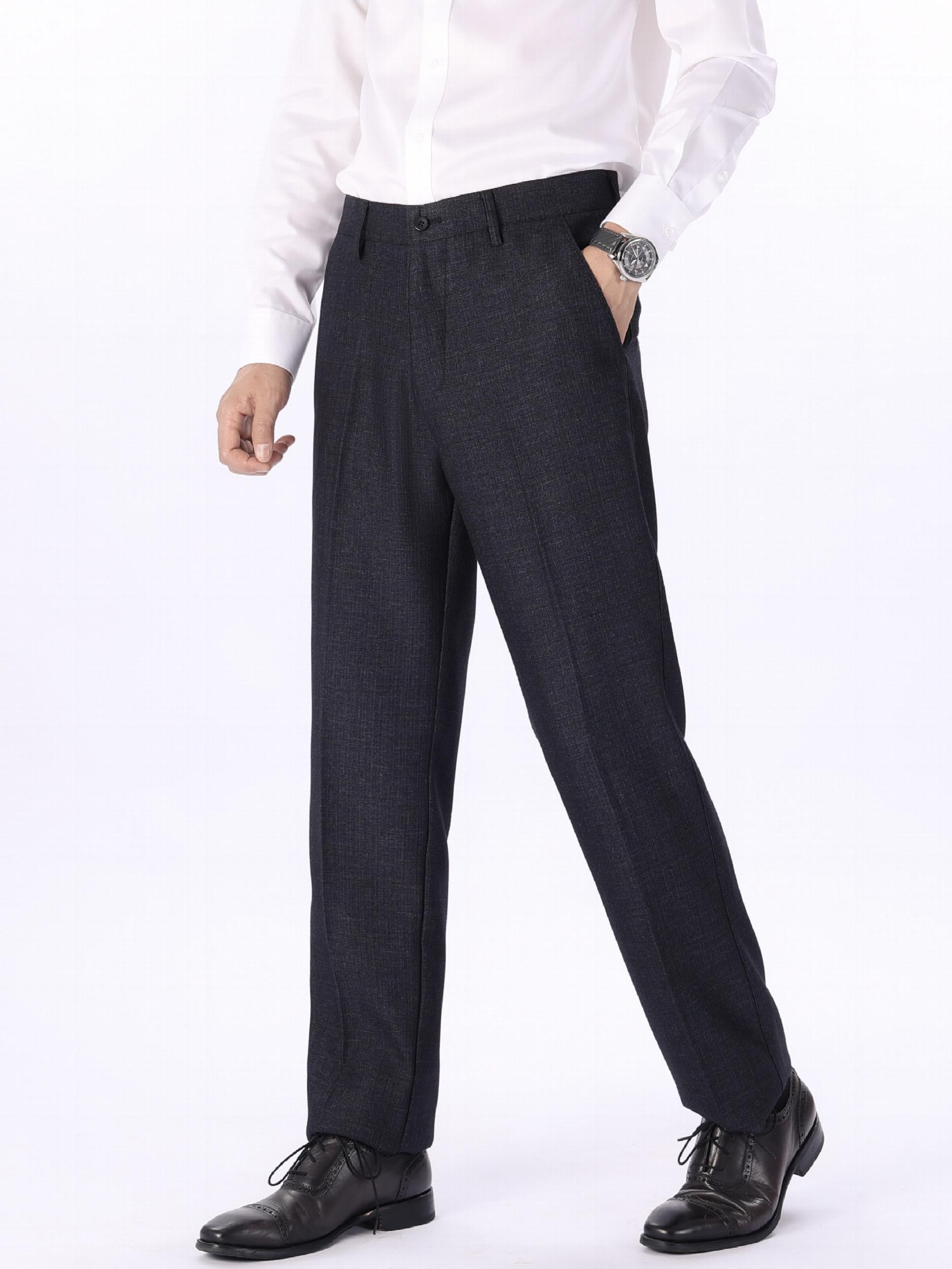 Men's Formal Solid Straight Leg Dress Pants For Business
