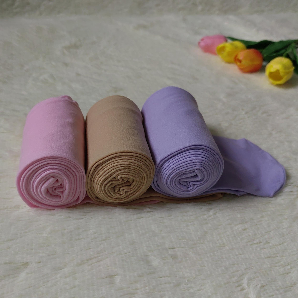 3 Pack High Waist Opaque Slim Tights Elastic Pantyhose