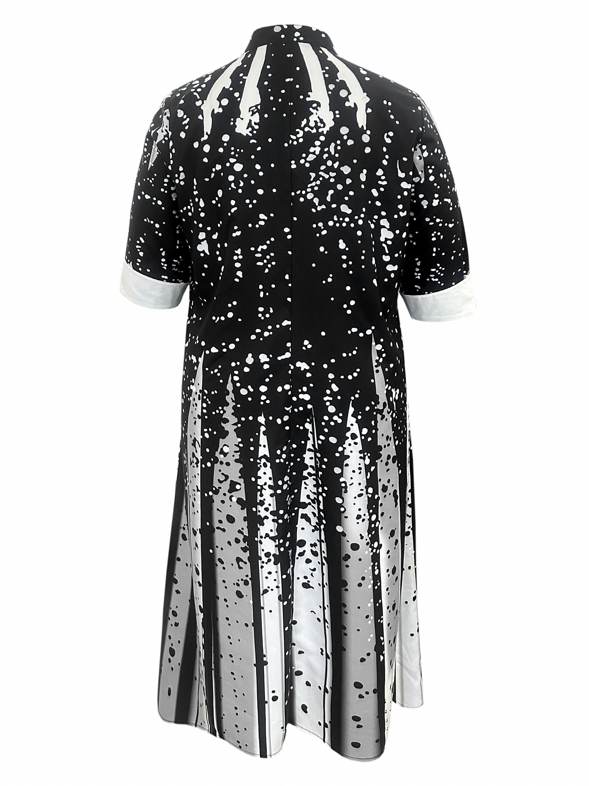 Plus Size Striped & Splash Painting Print Maxi Dress