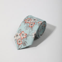 Men's Floral Print Necktie for Wedding Party Business