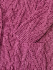  Women's Cable Knit Cardigan with Pockets