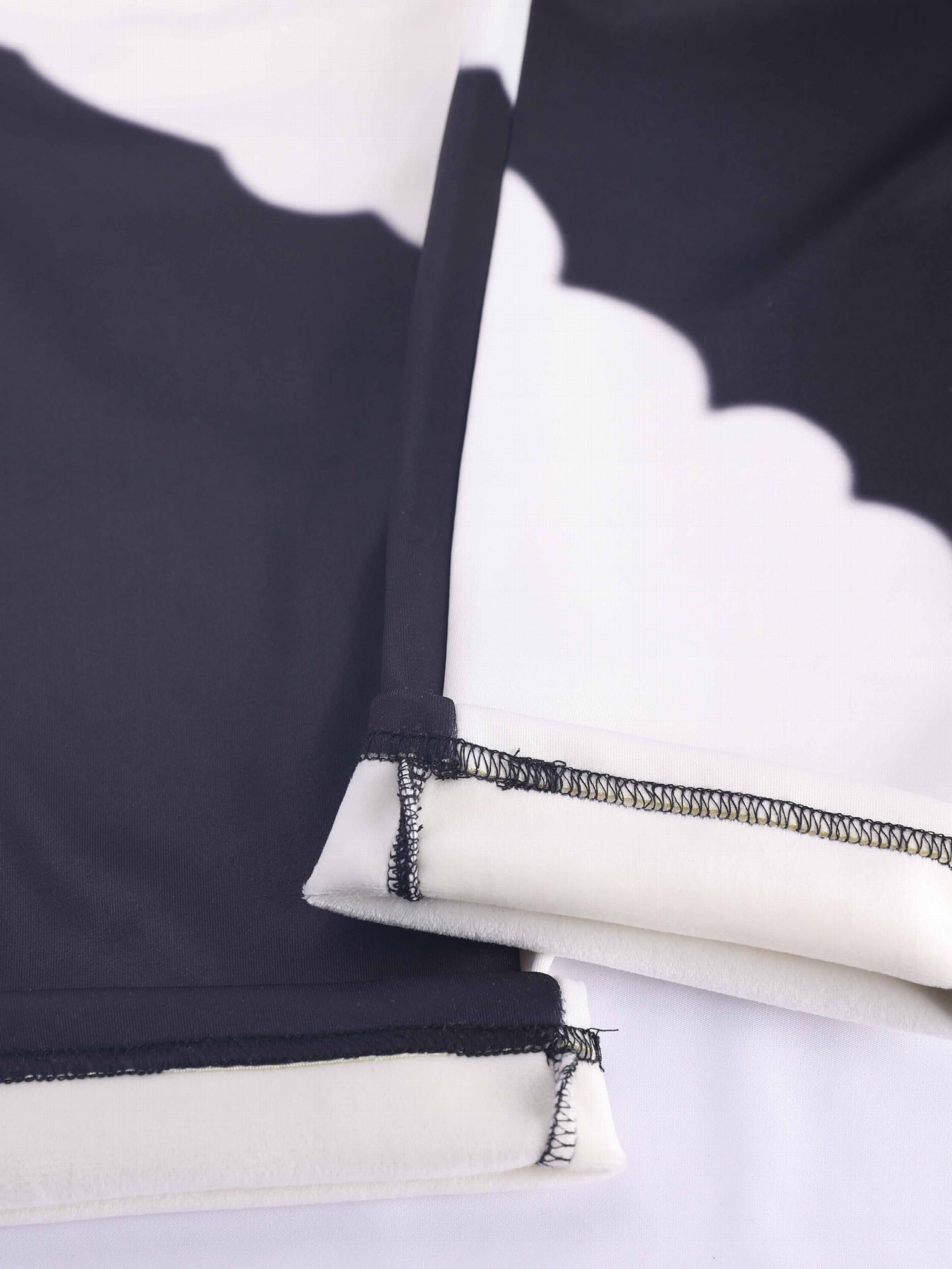  Colorblock Cow Fleece Legging