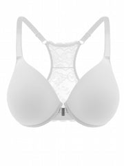  Front Closure Racer Back Padded T shirt Bralette