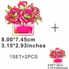Rose Perfume Bottle Hot Stamping Transfer Film for Men