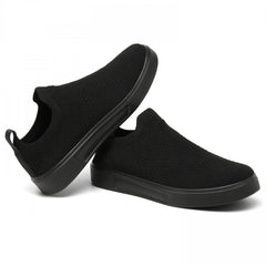 Solid Mesh Lightweight Woven Shoes Breathable Non Slip Running Shoes