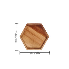 Portable Walnut Wooden Serving Tray for Home Decor & Kitchen