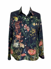  Boho Blouse Women's Floral Print Long Sleeve Shirt