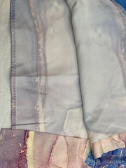  Marble Print Long Sleeve Blouse
