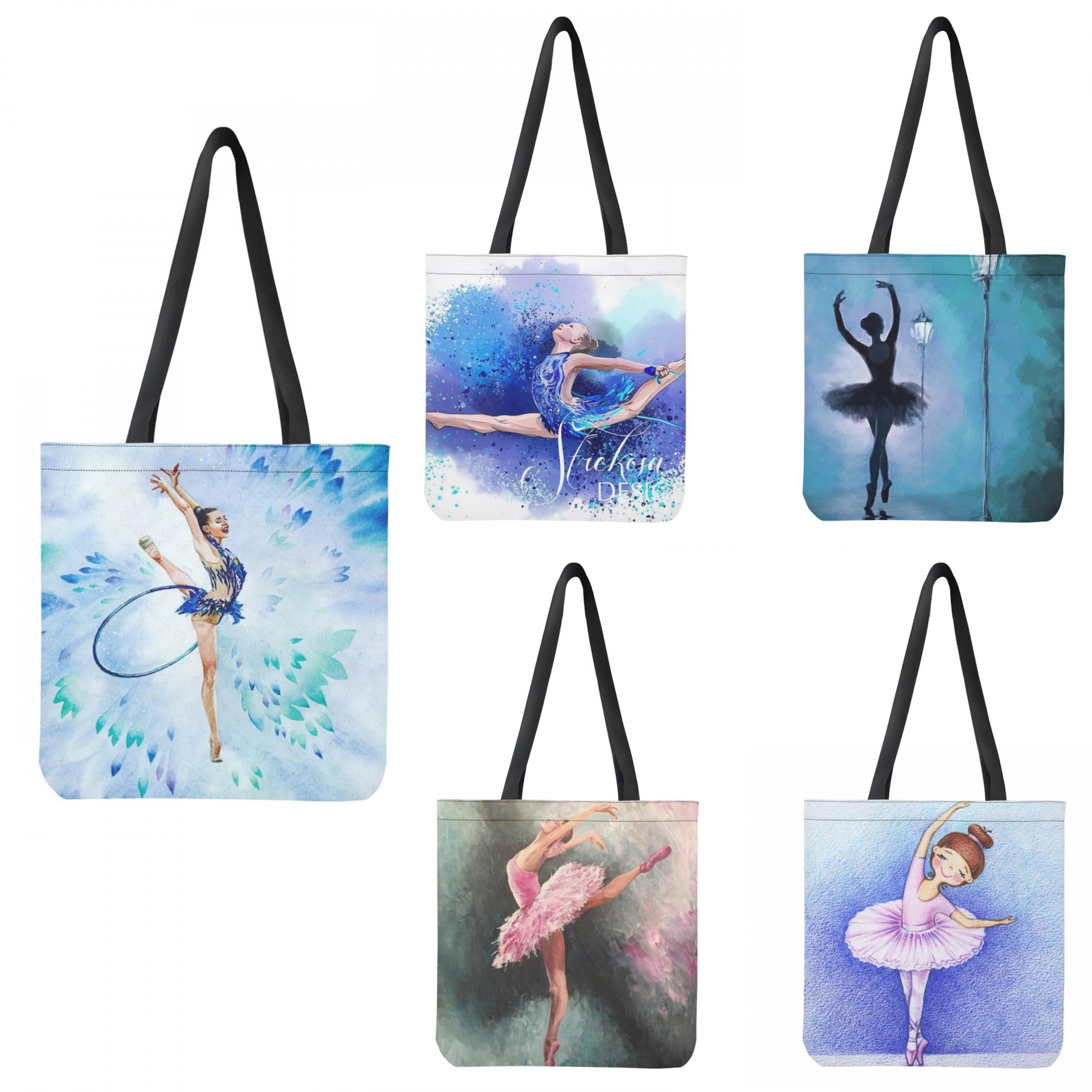 Ballerina Girl Print Shopping Bag Shoulder Bag Girls Gift