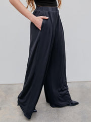  Wide Leg Trousers Elastic High Rise Stretch Pants