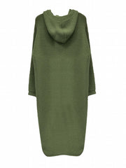 Solid Hooded Button Front Cardigan for Fall & Winter