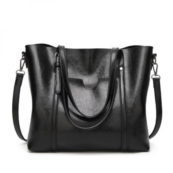 Vintage Oil Wax Leather Shoulder Bag Tote Crossbody Handbag