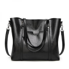 Vintage Oil Wax Leather Shoulder Bag Tote Crossbody Handbag