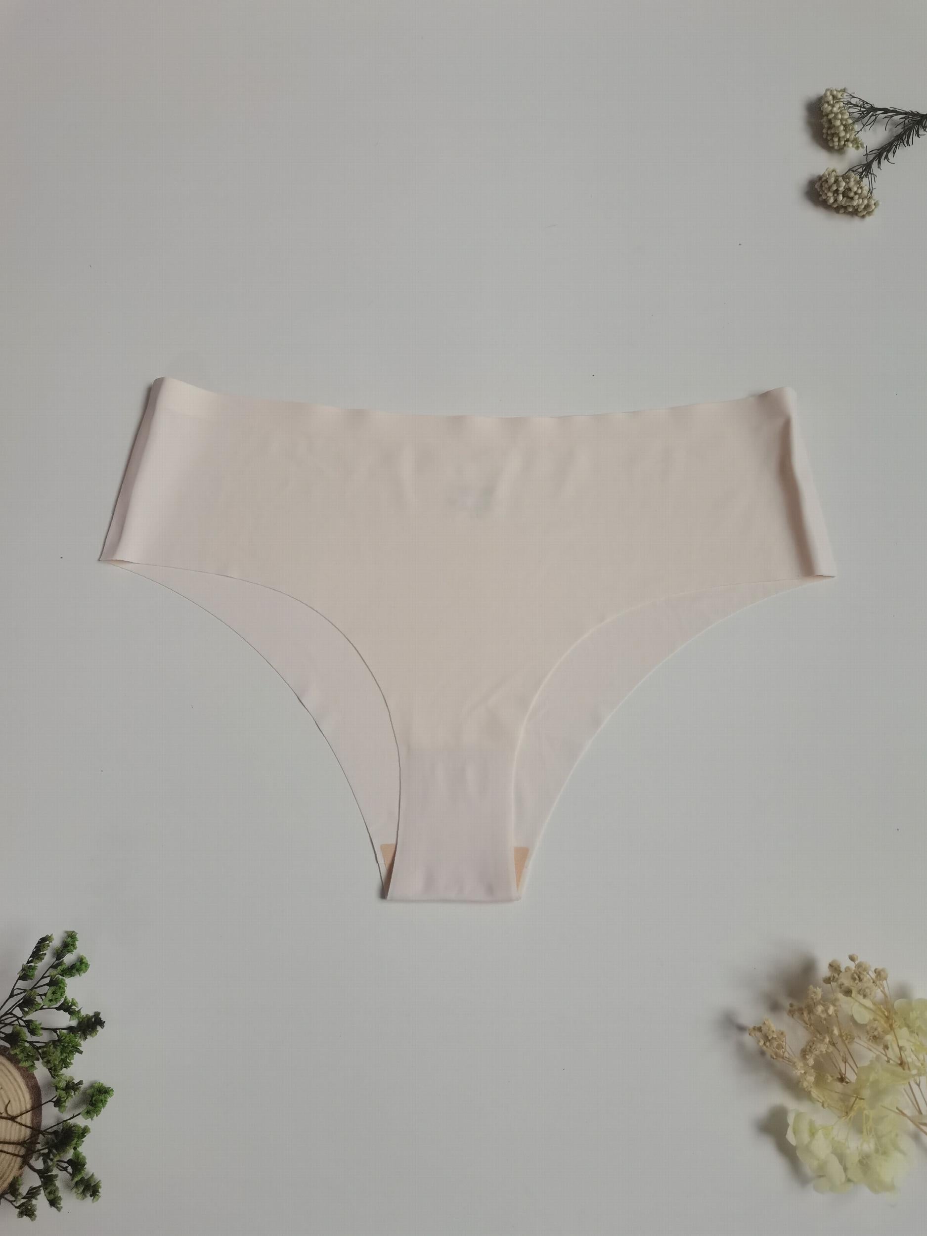 3 Pack Plus Size Basic Panties Set Women's Plus Solid Seamless Briefs