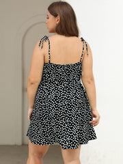  Ditsy Floral Print V-Neck Cami Dress