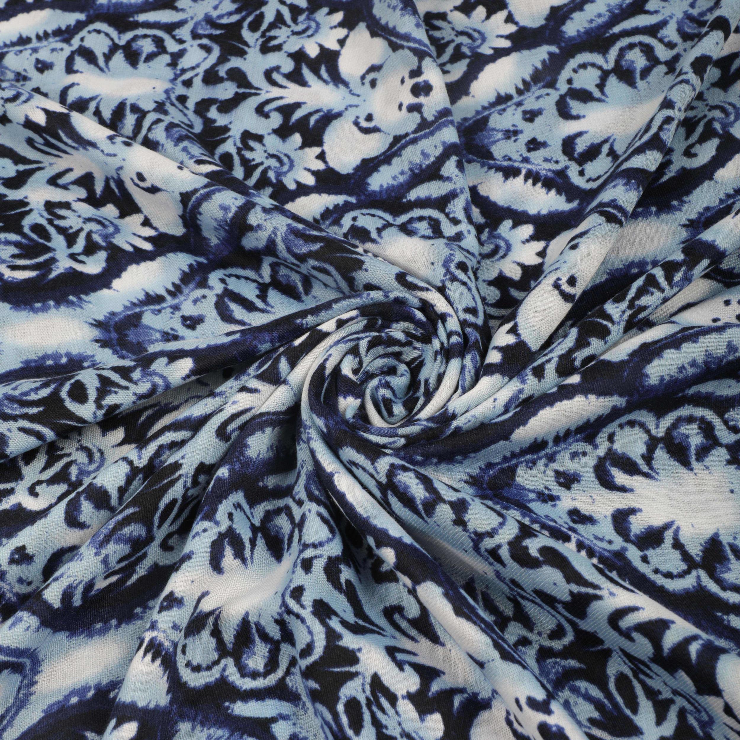 Men's Floral Ethnic Tassel Shawl Scarf
