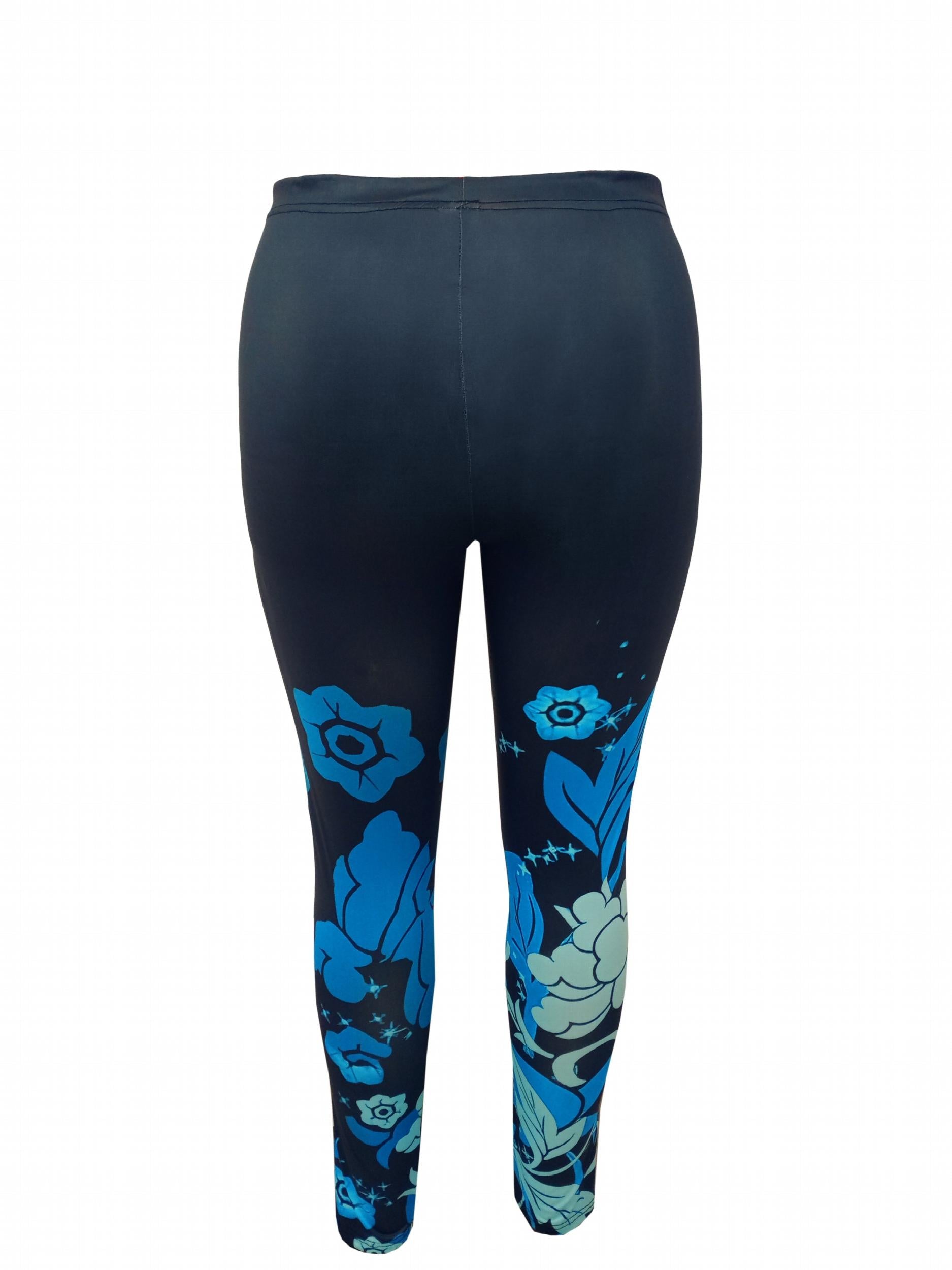  Floral Print High Rise Skinny Trousers