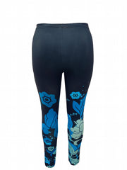  Floral Print High Rise Skinny Trousers