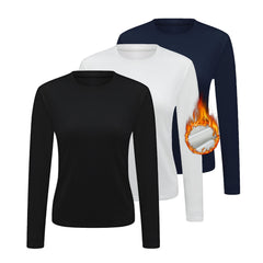 Women's Thermal Tops Long Sleeve Round Neck Base Layer
