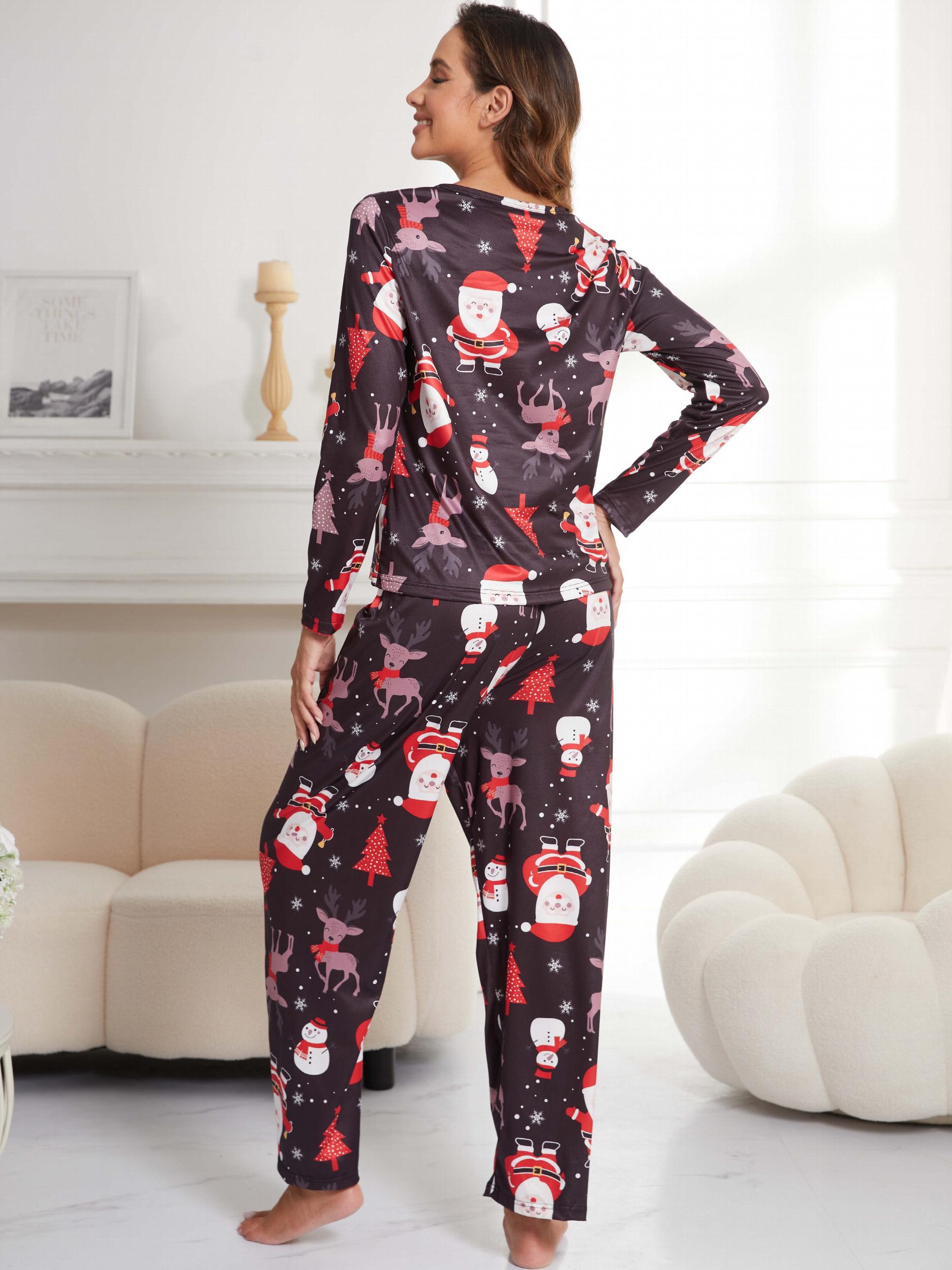 Christmas Lounge Set Long Sleeve Top & Pants Women's Loungewear