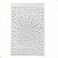 Pearl Sticker Flat Back 3mm for Makeup Nail Art DIY Crafts Scrapbooking