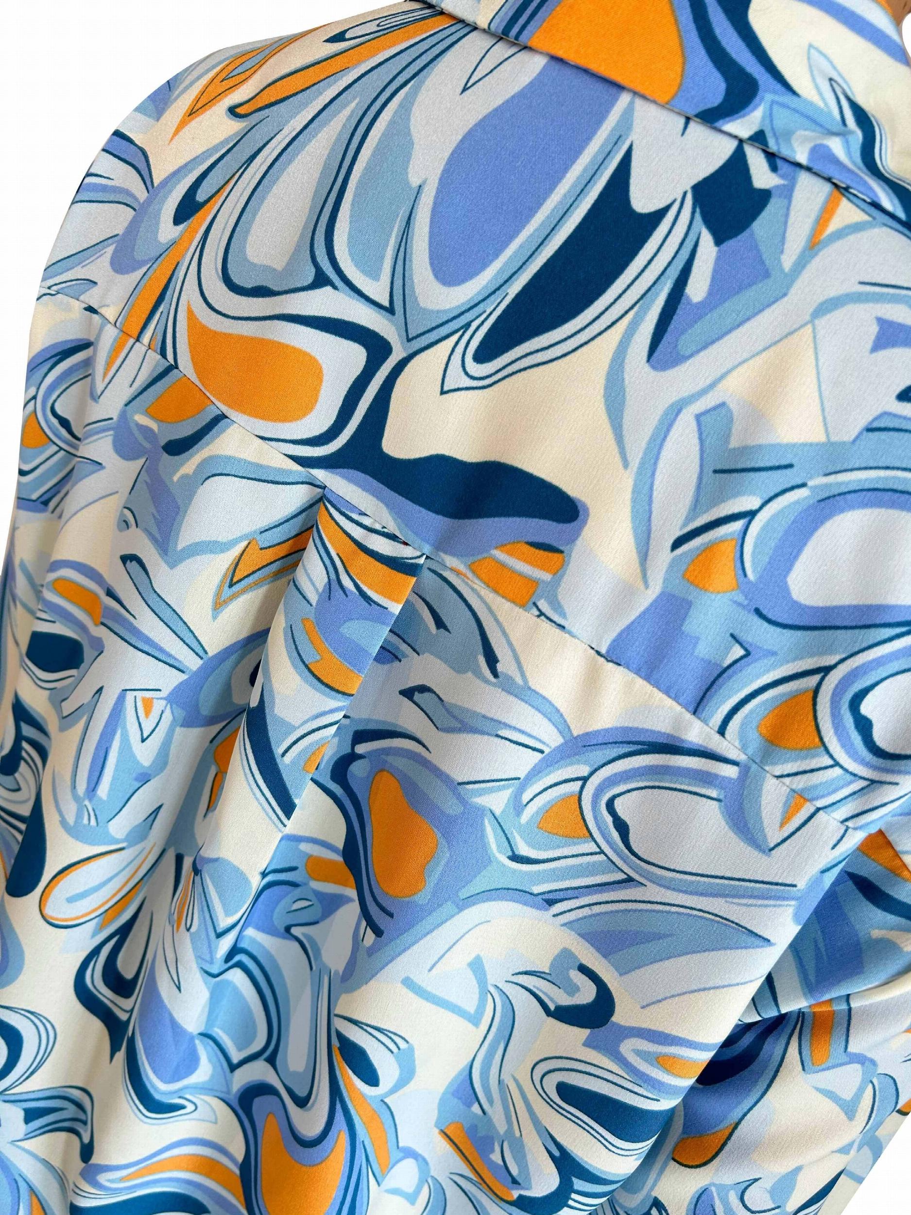 Women's Graphic Print Long Sleeve Button Up Shirt