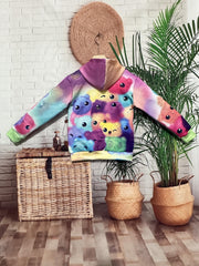 Rainbow Spirits Graphic Hoodie Girls Comfy Pullover Spring Fall Gift