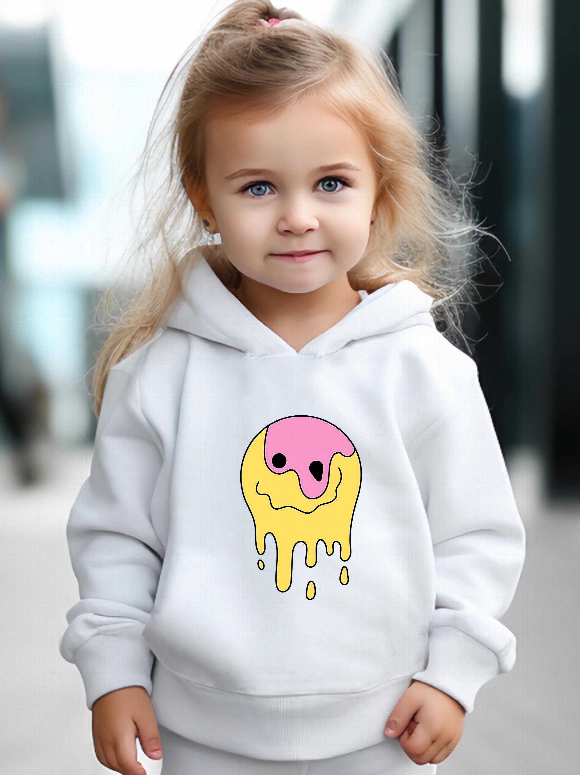 Emoticon Pattern Long Sleeve Hooded Sweatshirt