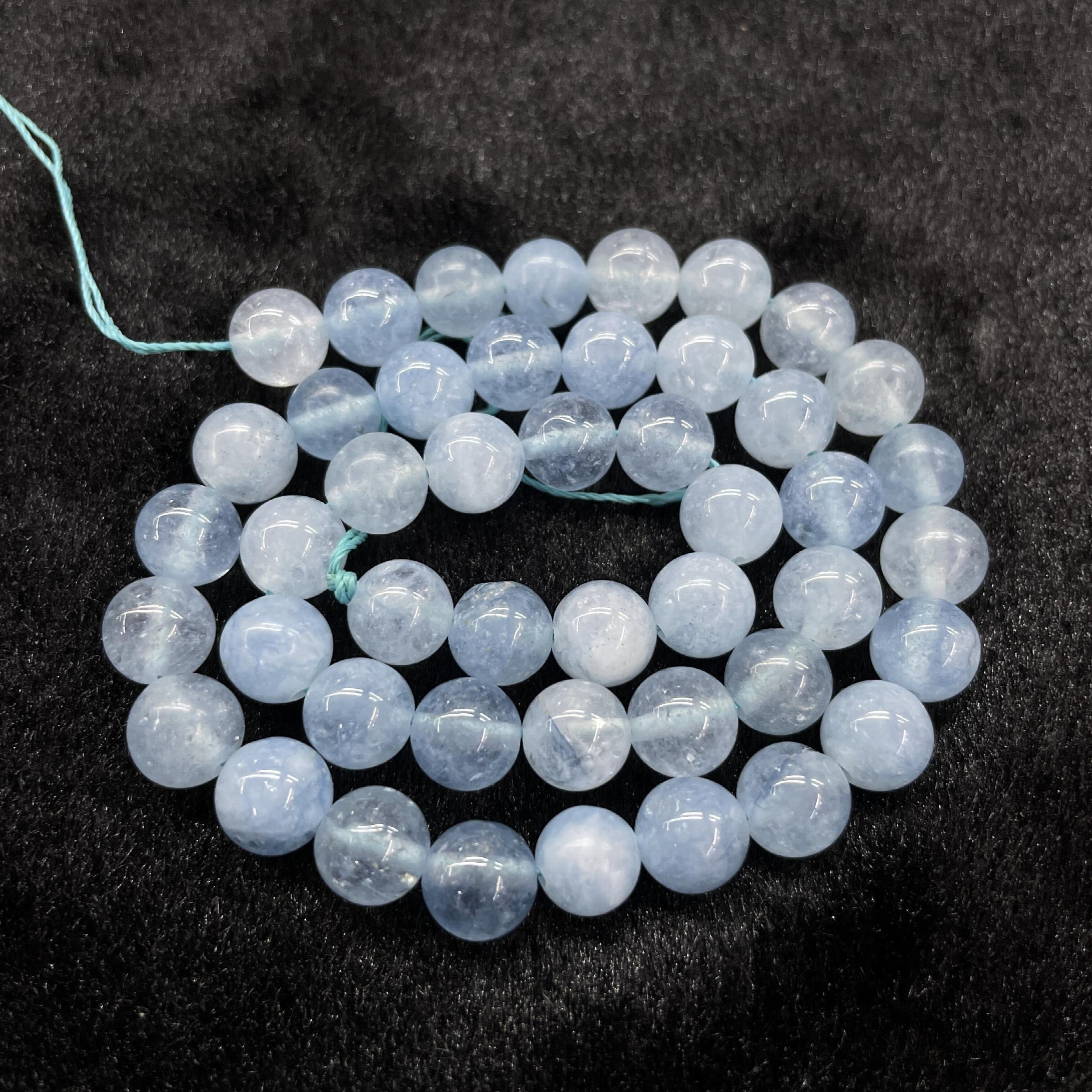 6 8 10MM Natural Aquamarine Beads for Jewelry Making DIY
