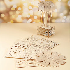 Wooden 3D Puzzle Jellyfish Model Assembly Kit