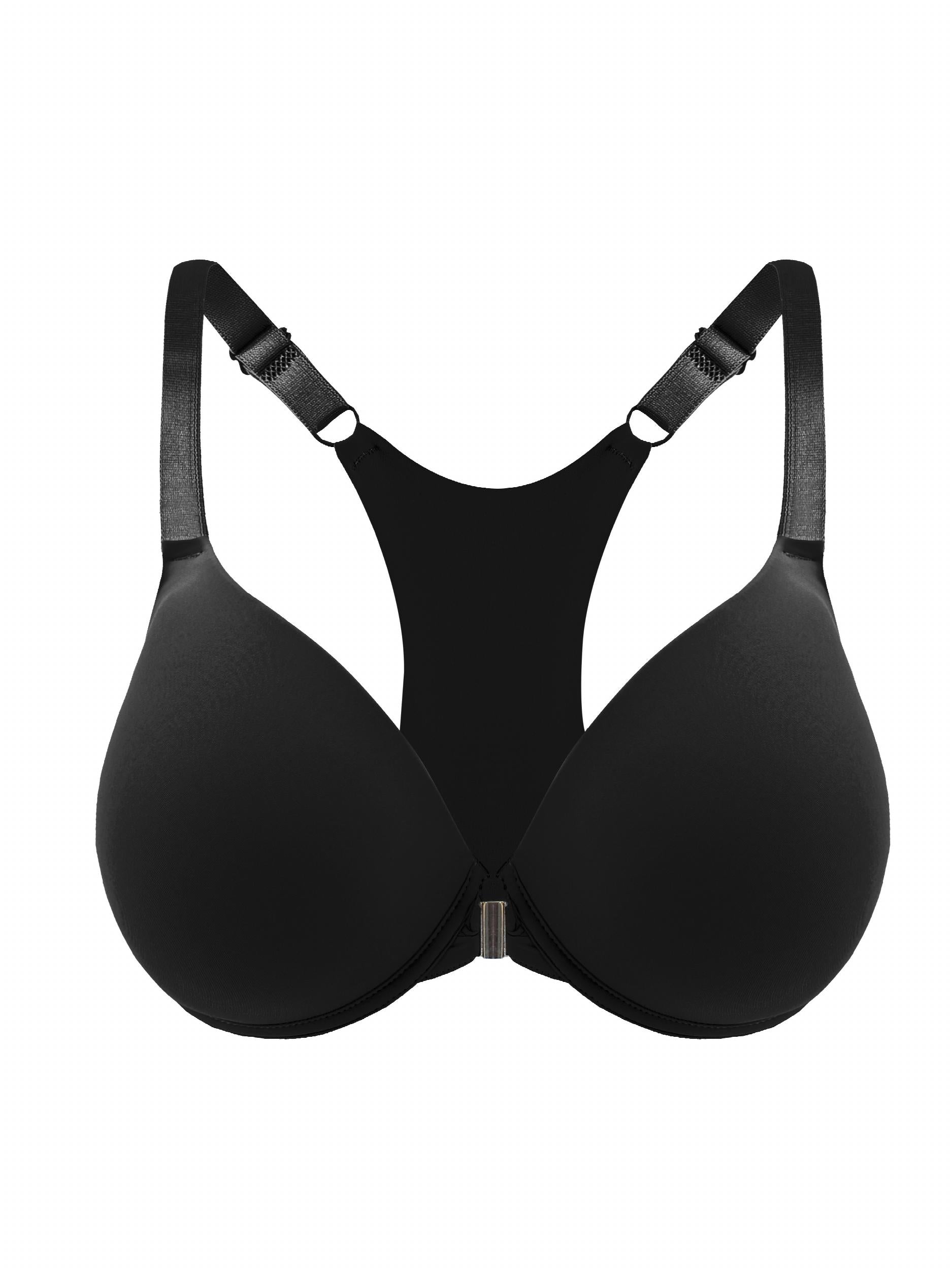  Women's Front Closure Padded Plunge Bra