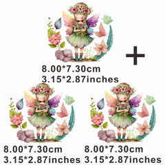Hand Painted Residual Flower Hot Sticker DIY Iron On Transfer
