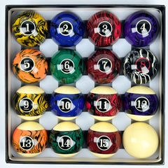 16pcs Marbled Billiard Ball Standard Size Pool Table Balls