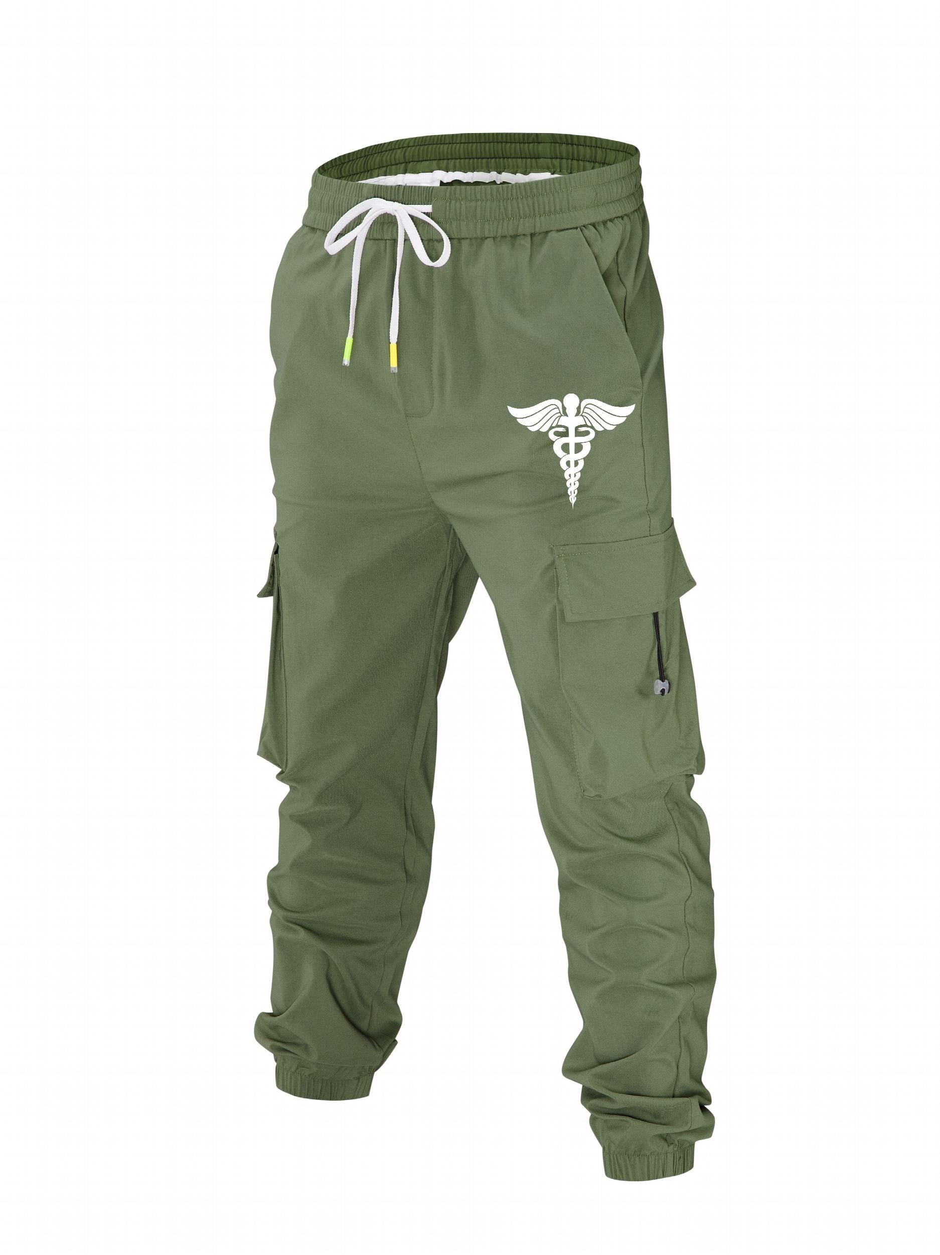 Med Corps Flap Pocket Cargo Pants Men's Drawstring Joggers